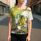 Australia Rock Parrot Cross Shoulder Shirt Kangaroo Paws Indigenous Art - Aussie Hoodie