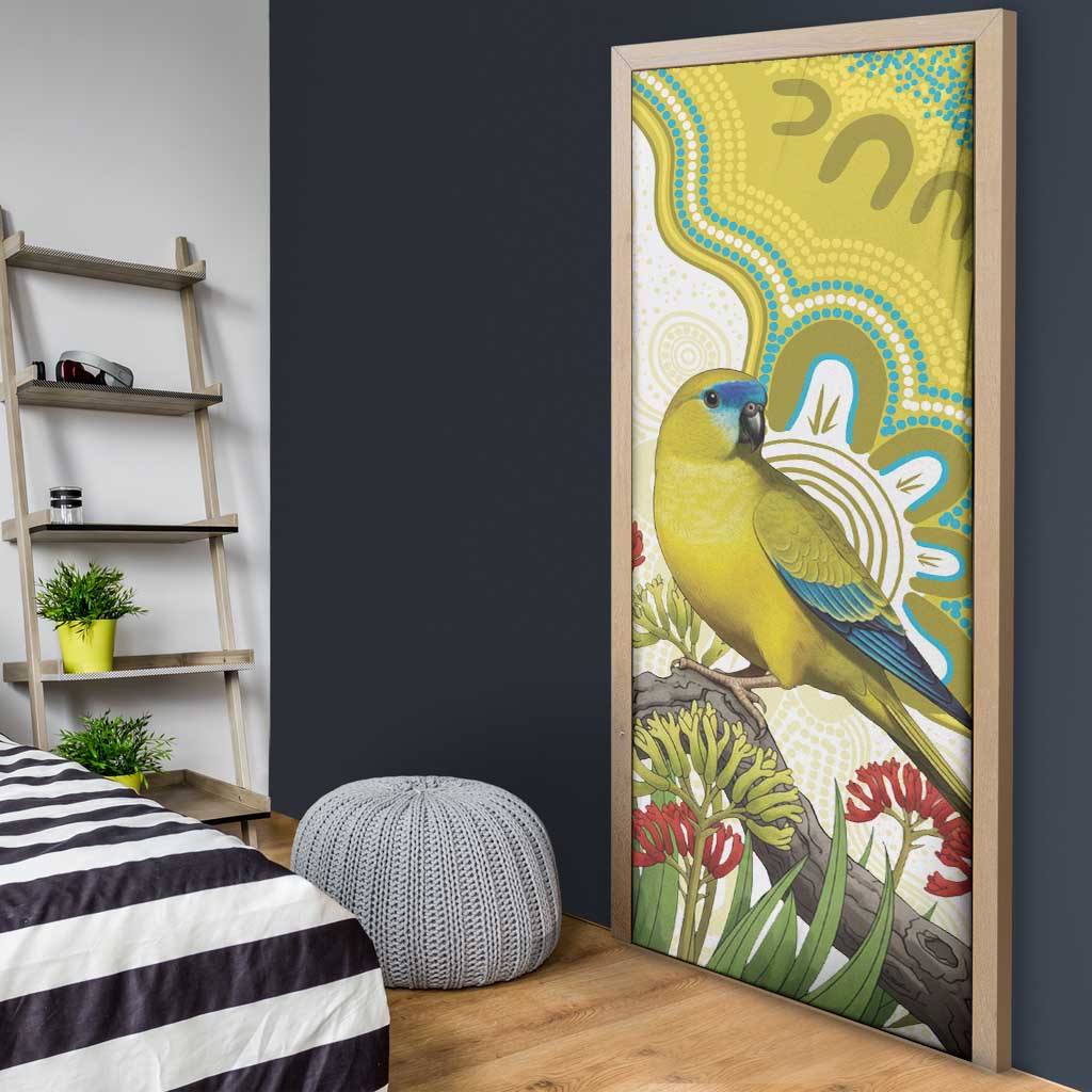 Australia Rock Parrot Door Cover Kangaroo Paws Indigenous Art - Aussie Hoodie