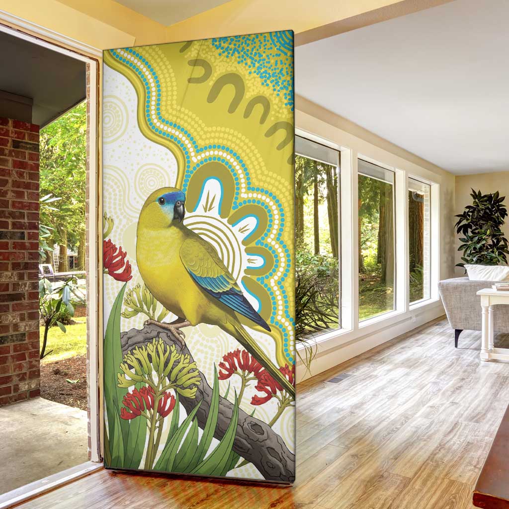 Australia Rock Parrot Door Cover Kangaroo Paws Indigenous Art - Aussie Hoodie