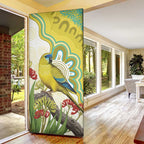 Australia Rock Parrot Door Cover Kangaroo Paws Indigenous Art - Aussie Hoodie