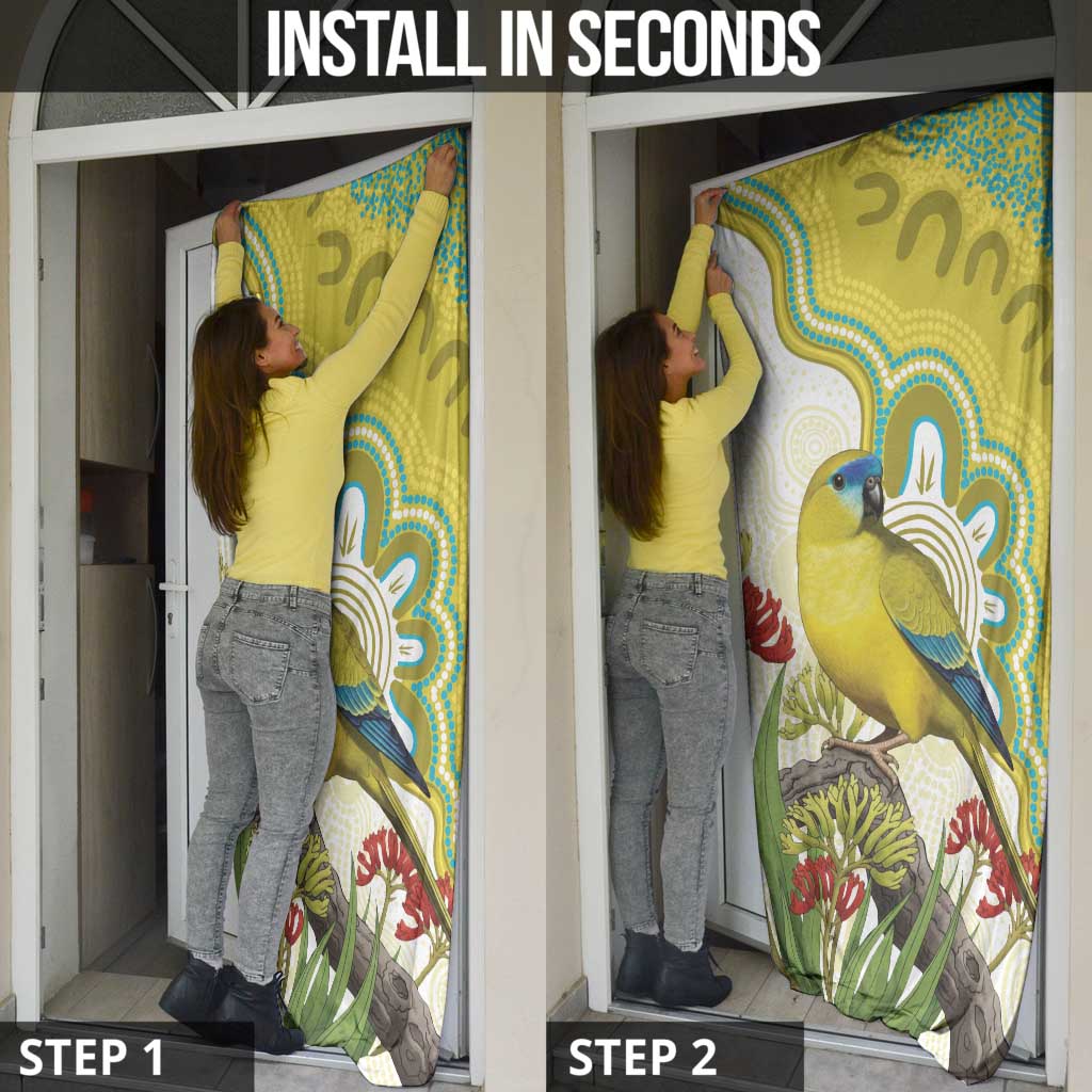 Australia Rock Parrot Door Cover Kangaroo Paws Indigenous Art - Aussie Hoodie