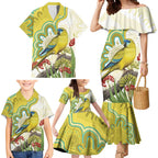 Australia Rock Parrot Family Matching Mermaid Dress and Hawaiian Shirt Kangaroo Paws Indigenous Art - Aussie Hoodie