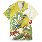 Australia Rock Parrot Family Matching Off The Shoulder Long Sleeve Dress and Hawaiian Shirt Kangaroo Paws Indigenous Art - Aussie Hoodie