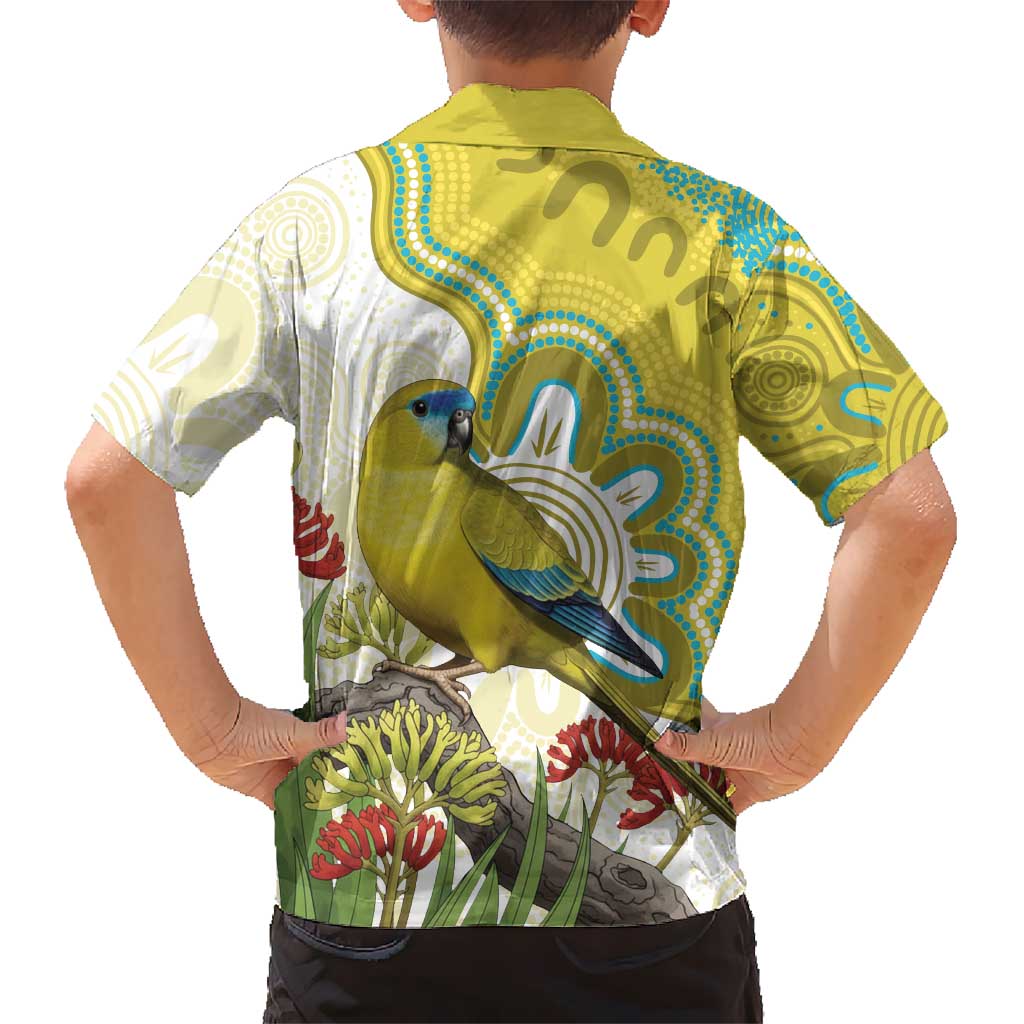 Australia Rock Parrot Family Matching Off Shoulder Maxi Dress and Hawaiian Shirt Kangaroo Paws Indigenous Art - Aussie Hoodie