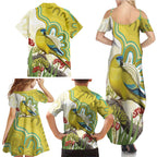 Australia Rock Parrot Family Matching Summer Maxi Dress and Hawaiian Shirt Kangaroo Paws Indigenous Art - Aussie Hoodie