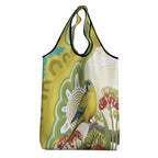 Australia Rock Parrot Grocery Bag Kangaroo Paws Indigenous Art - Aussie Hoodie