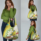 Australia Rock Parrot Grocery Bag Kangaroo Paws Indigenous Art - Aussie Hoodie