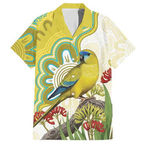 Australia Rock Parrot Hawaiian Shirt Kangaroo Paws Indigenous Art - Aussie Hoodie