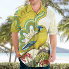 Australia Rock Parrot Hawaiian Shirt Kangaroo Paws Indigenous Art - Aussie Hoodie