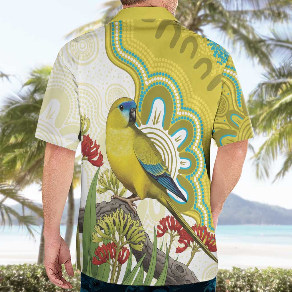 Australia Rock Parrot Hawaiian Shirt Kangaroo Paws Indigenous Art - Aussie Hoodie