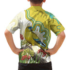 Australia Rock Parrot Hawaiian Shirt Kangaroo Paws Indigenous Art - Aussie Hoodie