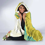 Australia Rock Parrot Hooded Blanket Kangaroo Paws Indigenous Art - Aussie Hoodie