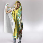 Australia Rock Parrot Hooded Blanket Kangaroo Paws Indigenous Art - Aussie Hoodie
