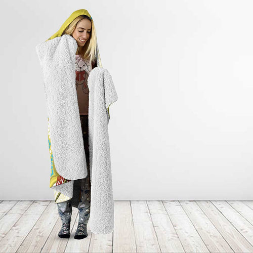 Australia Rock Parrot Hooded Blanket Kangaroo Paws Indigenous Art - Aussie Hoodie