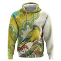 Australia Rock Parrot Hoodie Kangaroo Paws Indigenous Art - Aussie Hoodie