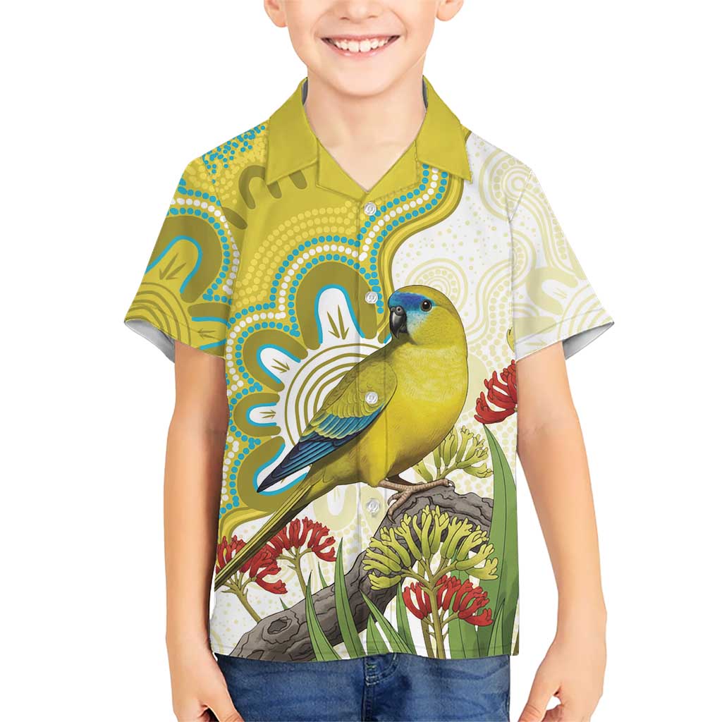 Australia Rock Parrot Kid Hawaiian Shirt Kangaroo Paws Indigenous Art - Aussie Hoodie