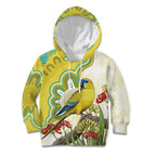 Australia Rock Parrot Kid Hoodie Kangaroo Paws Indigenous Art - Aussie Hoodie