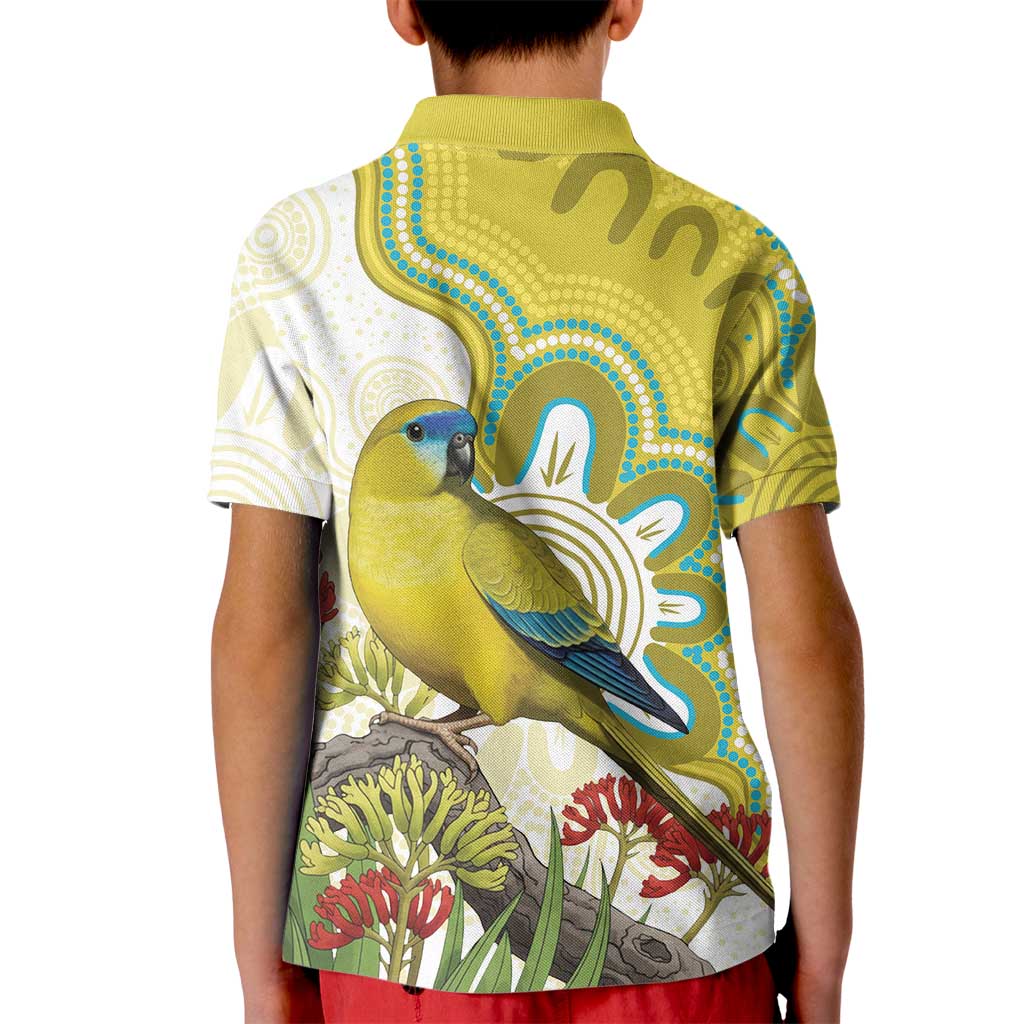 Australia Rock Parrot Kid Polo Shirt Kangaroo Paws Indigenous Art - Aussie Hoodie