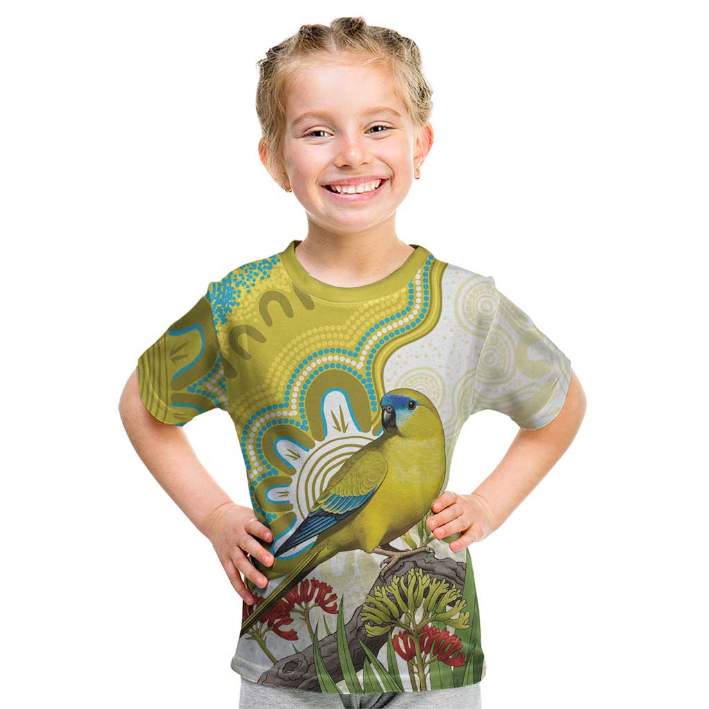 Australia Rock Parrot Kid T Shirt Kangaroo Paws Indigenous Art - Aussie Hoodie