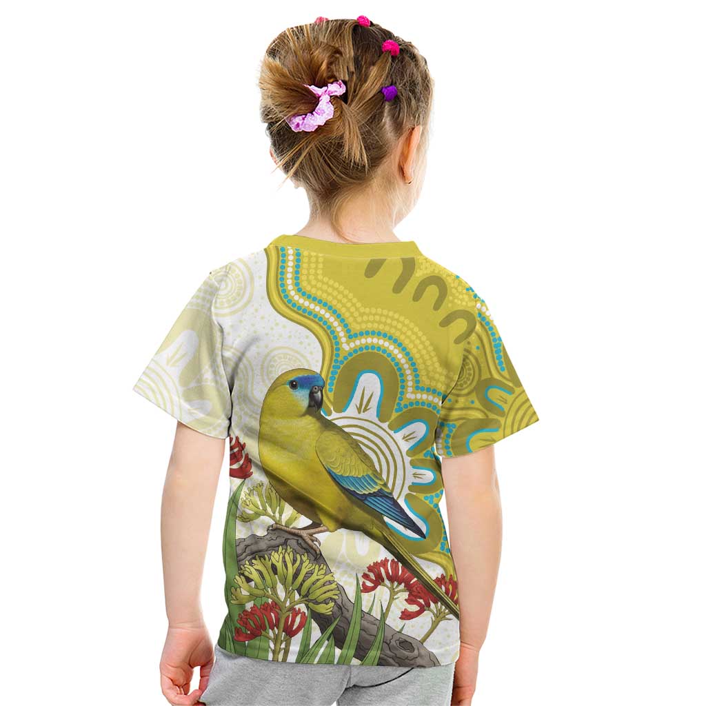 Australia Rock Parrot Kid T Shirt Kangaroo Paws Indigenous Art - Aussie Hoodie