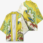 Australia Rock Parrot Kimono Kangaroo Paws Indigenous Art - Aussie Hoodie