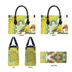 Australia Rock Parrot Leather Bag Kangaroo Paws Indigenous Art - Aussie Hoodie