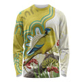 Australia Rock Parrot Long Sleeve Shirt Kangaroo Paws Indigenous Art - Aussie Hoodie