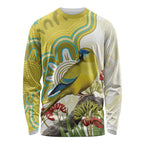 Australia Rock Parrot Long Sleeve Shirt Kangaroo Paws Indigenous Art - Aussie Hoodie