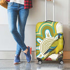 Australia Rock Parrot Luggage Cover Kangaroo Paws Indigenous Art - Aussie Hoodie