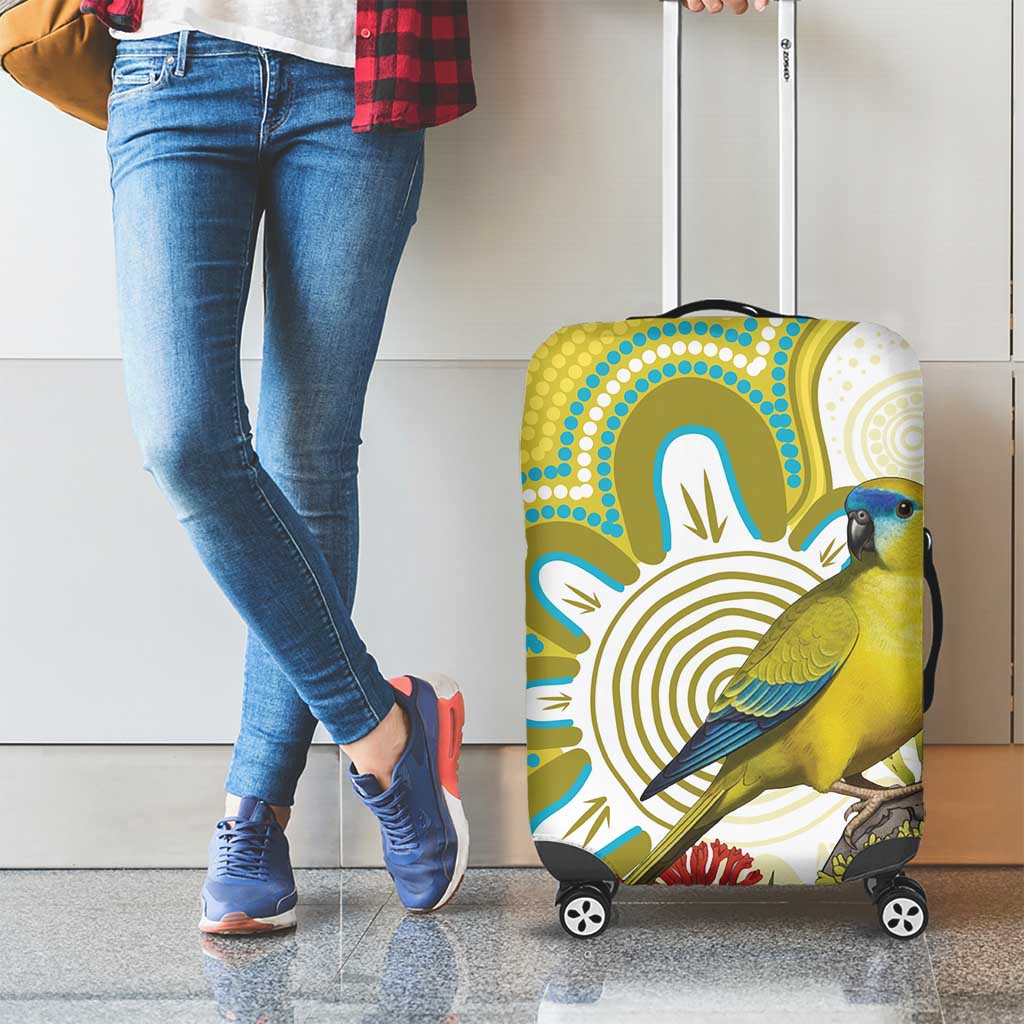Australia Rock Parrot Luggage Cover Kangaroo Paws Indigenous Art - Aussie Hoodie