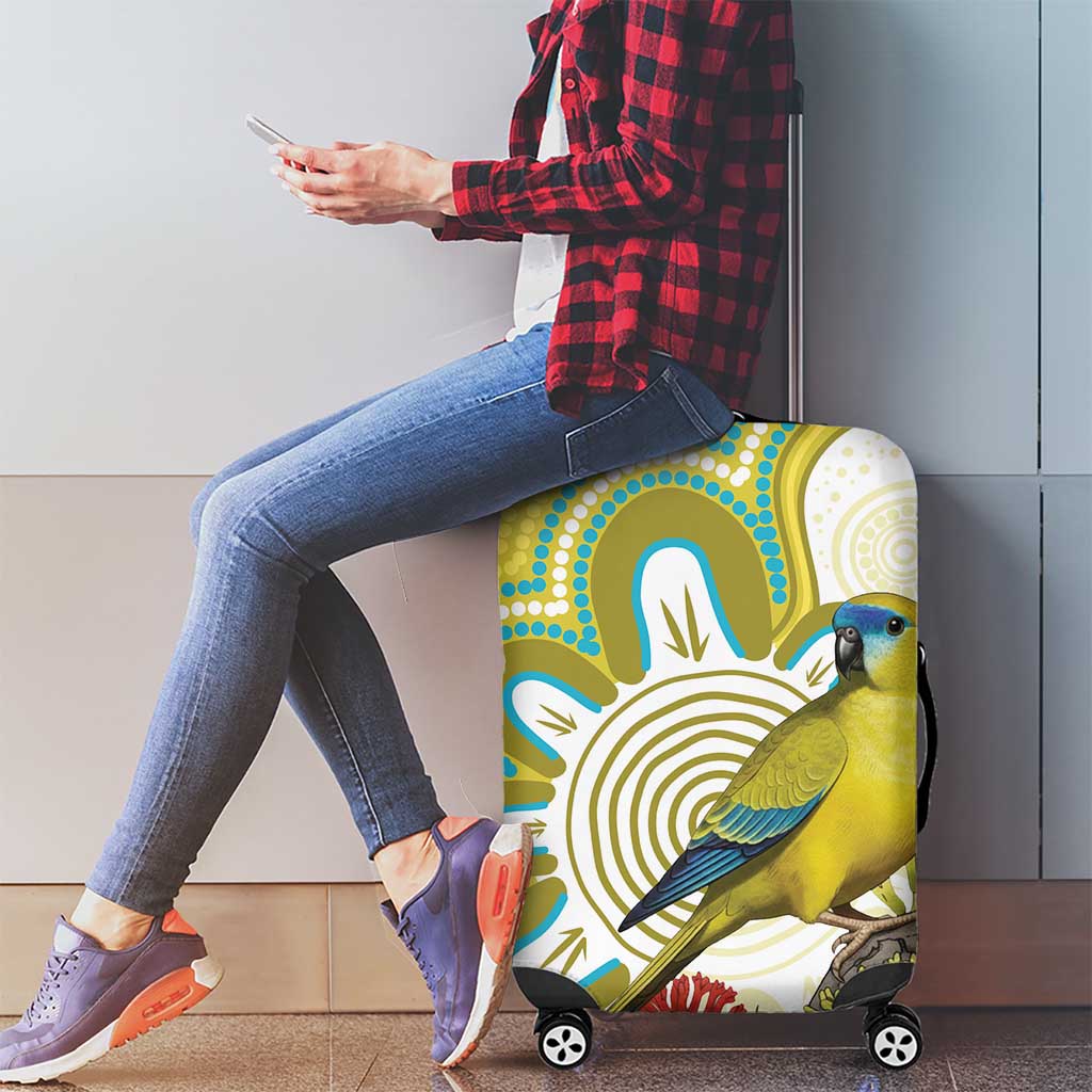 Australia Rock Parrot Luggage Cover Kangaroo Paws Indigenous Art - Aussie Hoodie