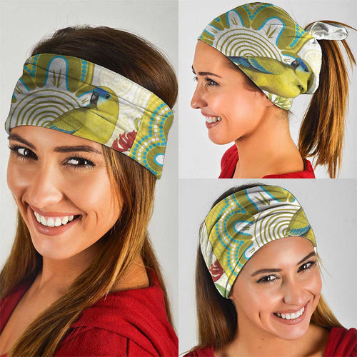 Australia Rock Parrot Neck Gaiter Kangaroo Paws Indigenous Art - Aussie Hoodie