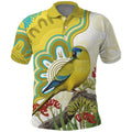 Australia Rock Parrot Polo Shirt Kangaroo Paws Indigenous Art - Aussie Hoodie