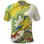 Australia Rock Parrot Polo Shirt Kangaroo Paws Indigenous Art - Aussie Hoodie