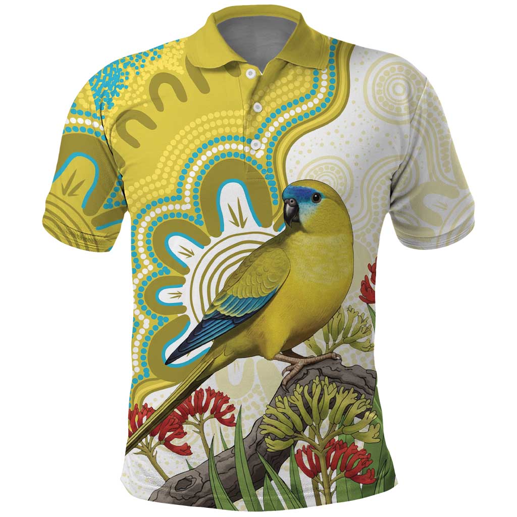 Australia Rock Parrot Polo Shirt Kangaroo Paws Indigenous Art - Aussie Hoodie