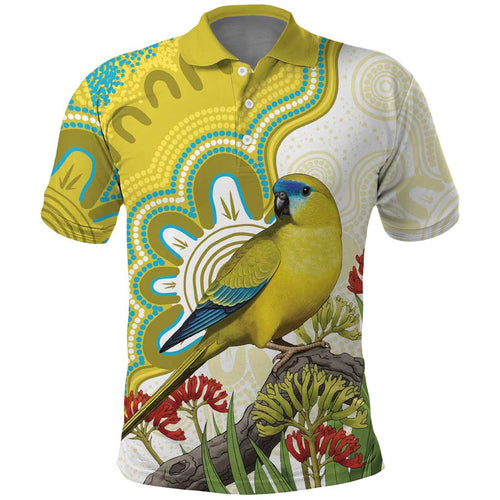 Australia Rock Parrot Polo Shirt Kangaroo Paws Indigenous Art - Aussie Hoodie