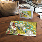 Australia Rock Parrot Puzzle Kangaroo Paws Indigenous Art - Aussie Hoodie