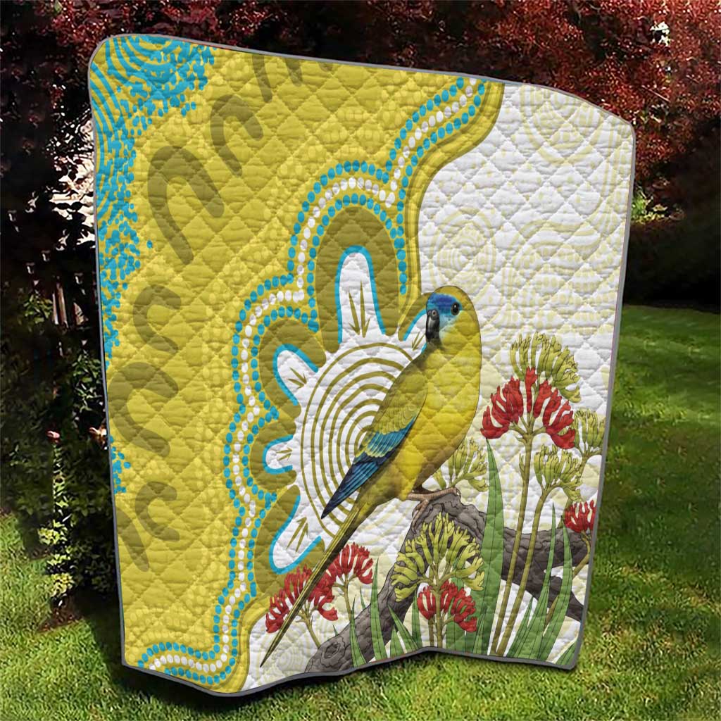 Australia Rock Parrot Quilt Kangaroo Paws Indigenous Art - Aussie Hoodie