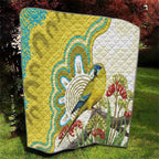 Australia Rock Parrot Quilt Kangaroo Paws Indigenous Art - Aussie Hoodie