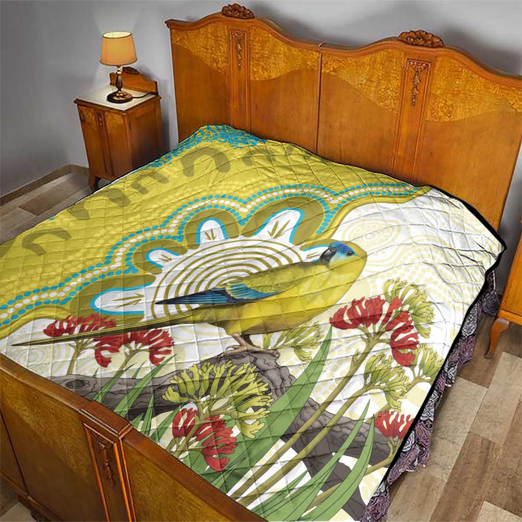 Australia Rock Parrot Quilt Kangaroo Paws Indigenous Art - Aussie Hoodie