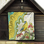 Australia Rock Parrot Quilt Kangaroo Paws Indigenous Art - Aussie Hoodie