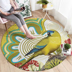 Australia Rock Parrot Round Carpet Kangaroo Paws Indigenous Art - Aussie Hoodie