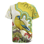 Australia Rock Parrot Rugby Jersey Kangaroo Paws Indigenous Art - Aussie Hoodie
