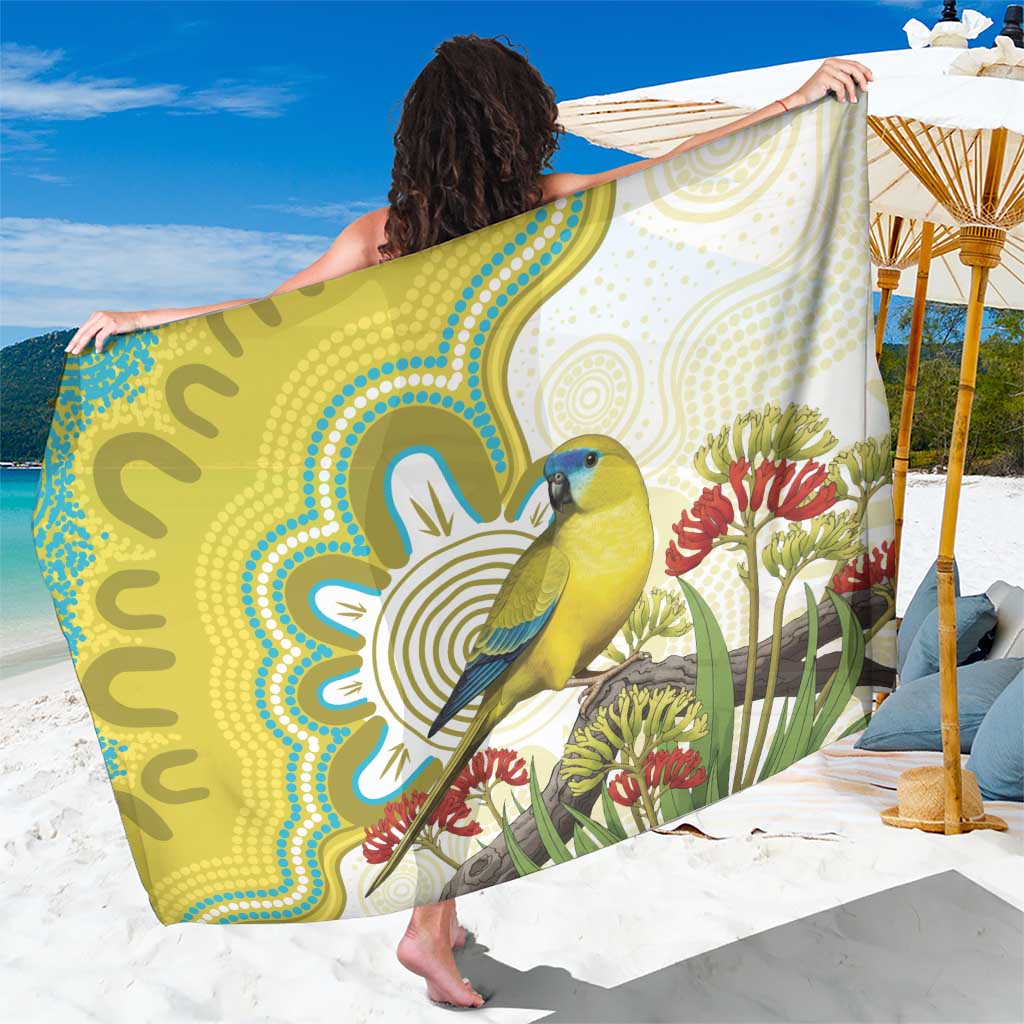 Australia Rock Parrot Sarong Kangaroo Paws Indigenous Art - Aussie Hoodie