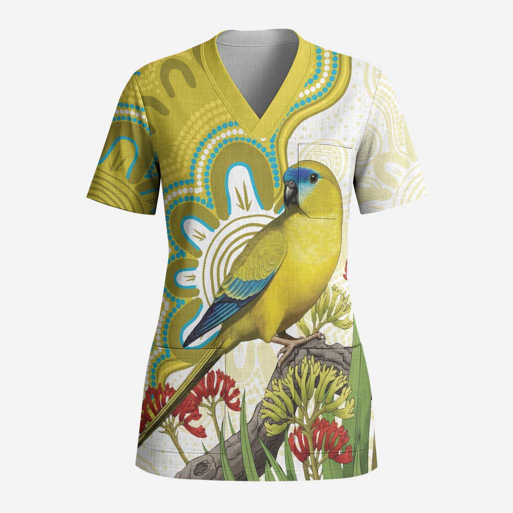 Australia Rock Parrot Scrub Top Kangaroo Paws Indigenous Art - Aussie Hoodie