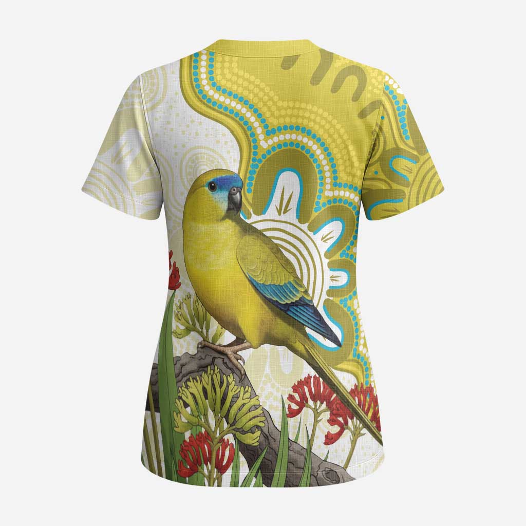 Australia Rock Parrot Scrub Top Kangaroo Paws Indigenous Art - Aussie Hoodie