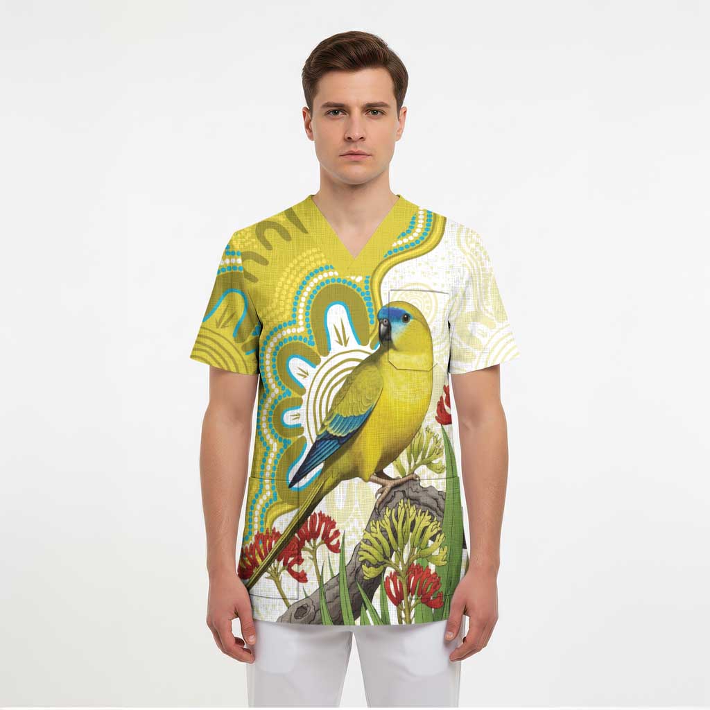 Australia Rock Parrot Scrub Top Kangaroo Paws Indigenous Art - Aussie Hoodie