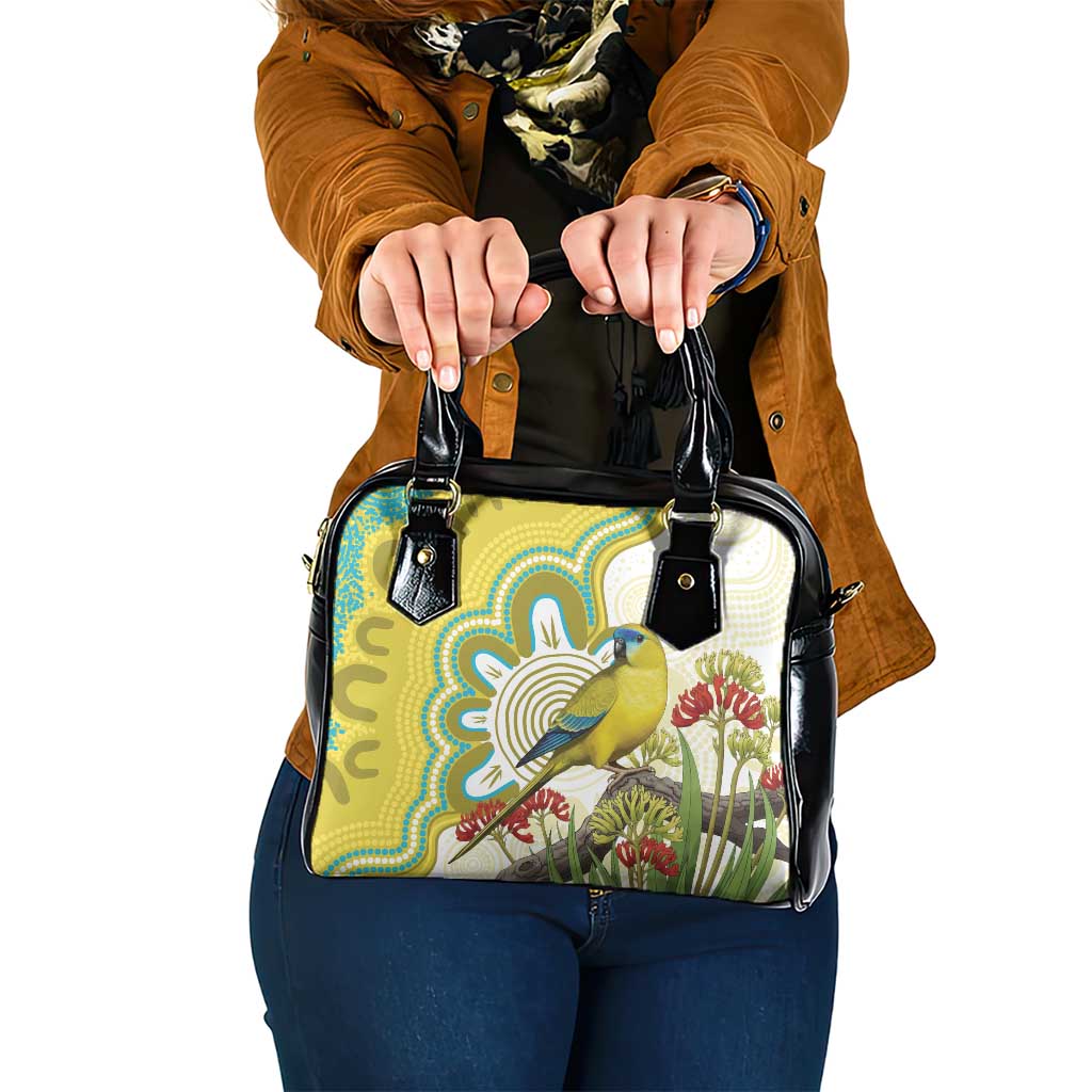 Australia Rock Parrot Shoulder Handbag Kangaroo Paws Indigenous Art - Aussie Hoodie