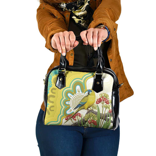 Australia Rock Parrot Shoulder Handbag Kangaroo Paws Indigenous Art - Aussie Hoodie