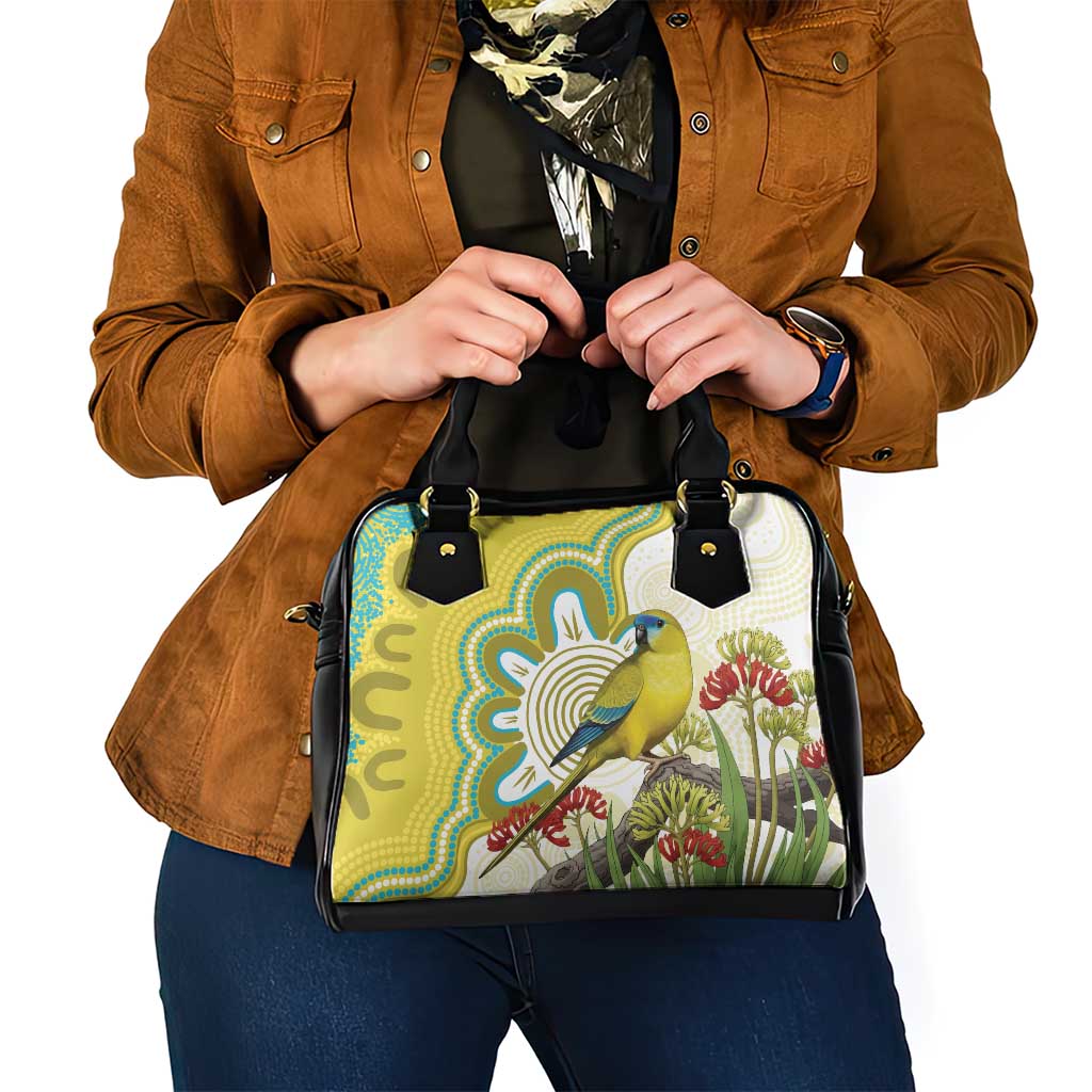 Australia Rock Parrot Shoulder Handbag Kangaroo Paws Indigenous Art - Aussie Hoodie